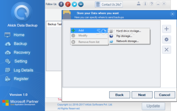 Akick Data Backup screenshot 4