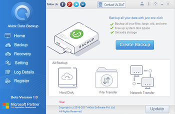 Akick Data Backup screenshot