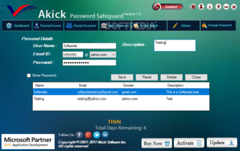 Akick Password Safeguard screenshot 2