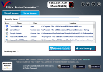 Akick Perfect Uninstaller screenshot 2