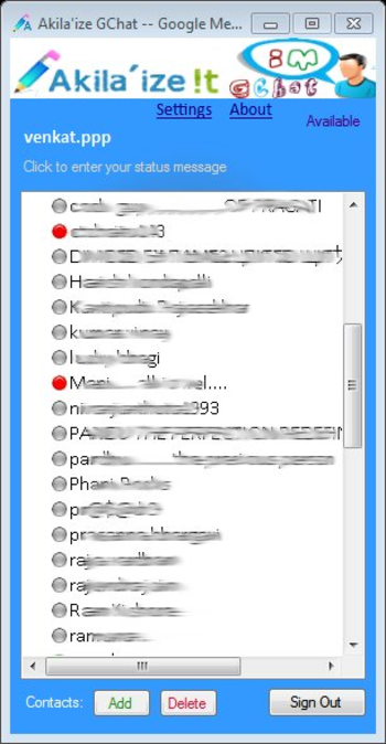 Akila'ize GChat IM screenshot 2