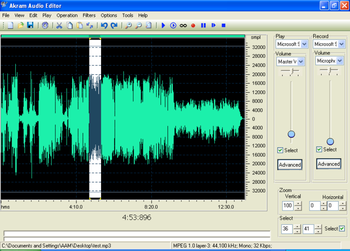 AKRAM Audio Editor screenshot