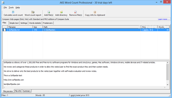 AKS Word Count Professional screenshot