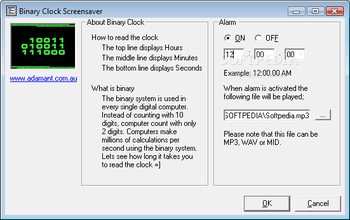 AL Binary Clock Screensaver screenshot 2