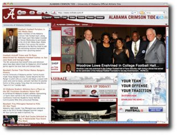 Alabama Crimson Tide IE Browser Theme screenshot