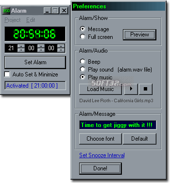 Alarm screenshot 2