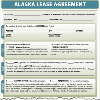 Alaska Lease Agreement screenshot