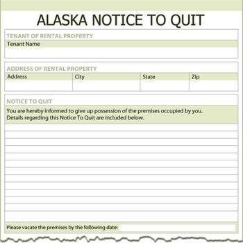 Alaska Notice To Quit screenshot