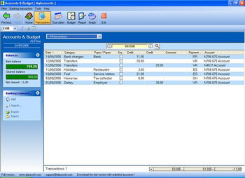 AlauxSoft Accounts and Budget Free screenshot 2