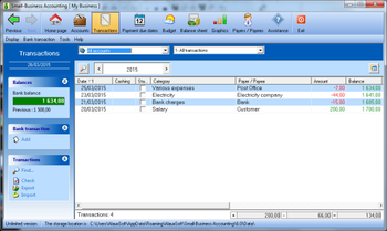 AlauxSoft Small-Business Accounting screenshot