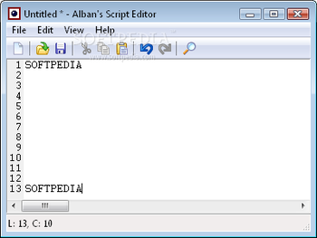 Alban's Script Editor screenshot