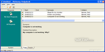 Alchemy Help Desk screenshot