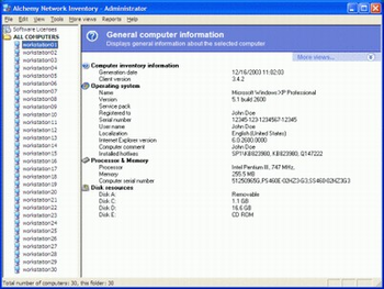 Alchemy Network Inventory screenshot