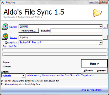 Aldo's FileSync screenshot