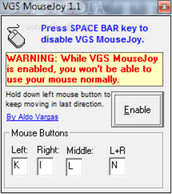 Aldo's MouseJoy screenshot