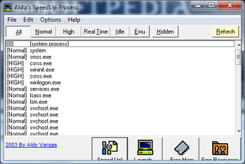 Aldo's SpeedUp Process screenshot
