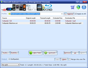 Aleesoft Android Converter screenshot