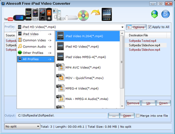 Aleesoft Free iPad Video Converter screenshot 2