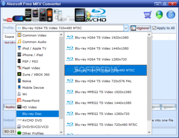 Aleesoft MKV Converter screenshot 2