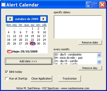 Alert Calendar screenshot