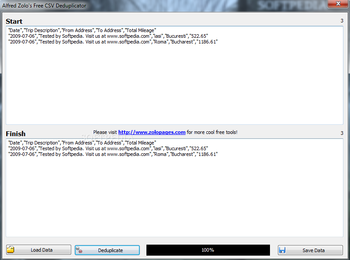 Alfred Zolo's Free CSV Deduplicator screenshot