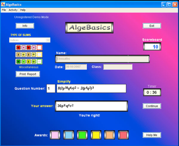 AlgeBasics screenshot