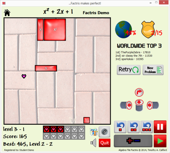 Algebra Tile Factris screenshot 6