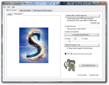 Algorithmic Composition CipherTune screenshot 2