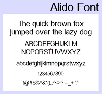 Alido OpenType Font screenshot