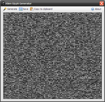 Alien Glyph Generator screenshot