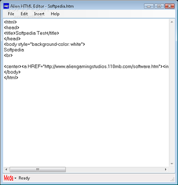 Alien HTML Editor screenshot