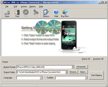 Alive DVD to iPhone Converter screenshot 2