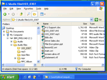 Alive File Encryption screenshot