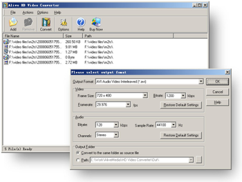 Alive HD Video Converter screenshot