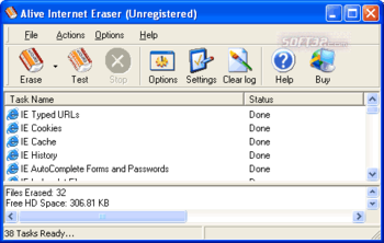 Alive Internet Eraser screenshot 2