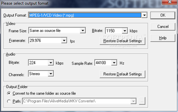 Alive MKV Converter screenshot 2