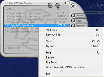 Alive MP3 WAV Converter Standard screenshot