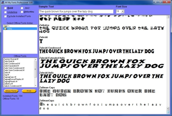 All My Fonts screenshot