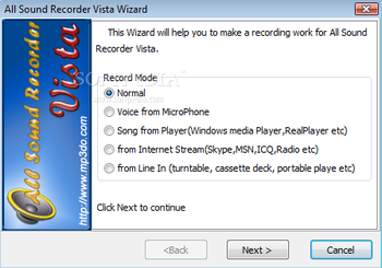 All Sound Recorder Vista screenshot 2