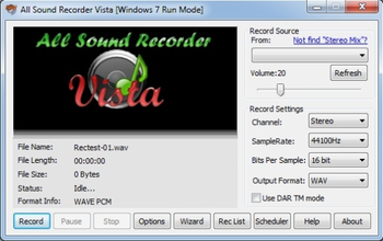 All Sound Recorder Vista screenshot