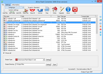 All to Flash Converter 3000 screenshot 3