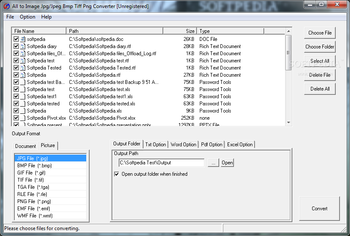 All to Image Jpg/Jpeg Bmp Tiff Png Converter screenshot