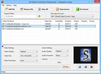 All Video Converter Professional screenshot