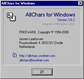 AllChars Portable screenshot