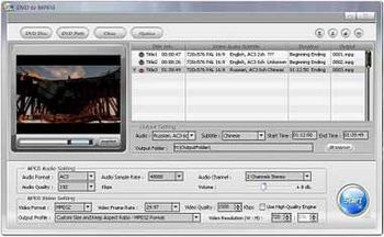 Alldj DVD To MPEG Converter screenshot 2