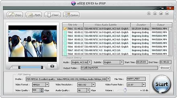 Alldj DVD to PSP Ripper screenshot 2