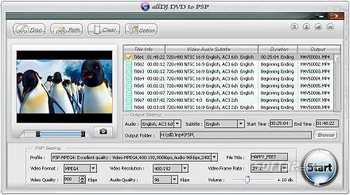 Alldj DVD to PSP Ripper screenshot 3