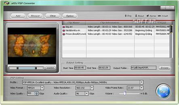 Alldj PSP Video Converter screenshot