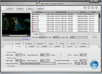 Alldj Video Converter Platinum screenshot