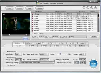 Alldj Video Converter Platinum screenshot 2